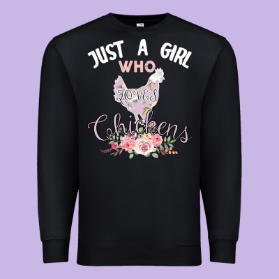 Just A Girl Who Loves Chickens Premium Sweatshirt Designed By Bettercallsaul