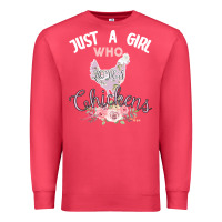 Cardinal Just a girl who loves chickens Premium Sweatshirt - Bettercallsaul