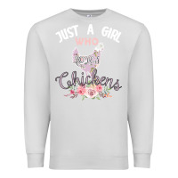 Dove Grey Just a girl who loves chickens Premium Sweatshirt - Bettercallsaul