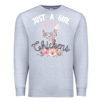 Heather Grey Just a girl who loves chickens Premium Sweatshirt - Bettercallsaul