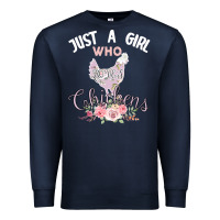 Navy Just a girl who loves chickens Premium Sweatshirt - Bettercallsaul
