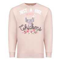 Pale Pink Just a girl who loves chickens Premium Sweatshirt - Bettercallsaul