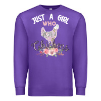 Purple Just a girl who loves chickens Premium Sweatshirt - Bettercallsaul