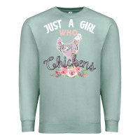 Seafoam Just a girl who loves chickens Premium Sweatshirt - Bettercallsaul
