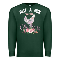 Sports Green Just a girl who loves chickens Premium Sweatshirt - Bettercallsaul