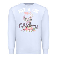 White Just a girl who loves chickens Premium Sweatshirt - Bettercallsaul
