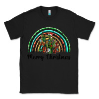 Black merry christmas cactus rainbow Classic Tee - BarkalooDesign