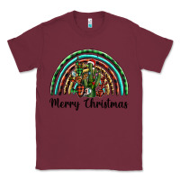 Burgundy merry christmas cactus rainbow Classic Tee - BarkalooDesign