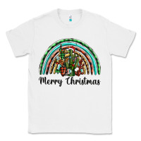 White merry christmas cactus rainbow Classic Tee - BarkalooDesign