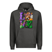 Charcoal Heather love cow halloween tbw Premium Hoodie - texasbilliewilder