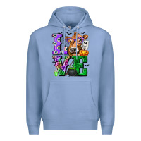 Colony Blue love cow halloween tbw Premium Hoodie - texasbilliewilder