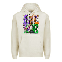 Oatmeal Heather love cow halloween tbw Premium Hoodie - texasbilliewilder