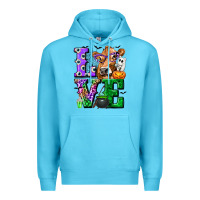 Ocean Blue love cow halloween tbw Premium Hoodie - texasbilliewilder