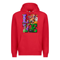 Red love cow halloween tbw Premium Hoodie - texasbilliewilder