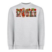 Heather Grey madre lady of guadelupe Heavyweight Sweatshirt - BarkalooDesign
