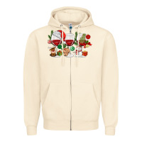 Sandshell Christmas Wine Glasses Zipper Hoodie - MaliasSmallBusiness
