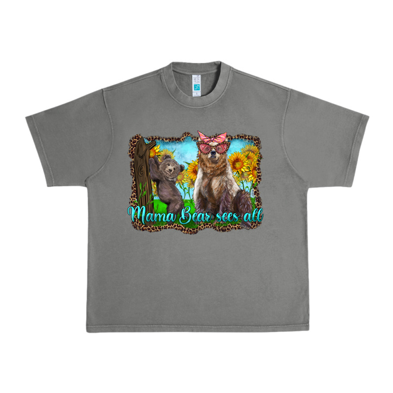 Mama Bear Sees All With Sunflowers Urban Heavy Tee by Artiststas | Teevron