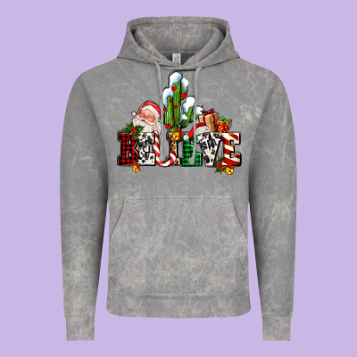 Believe Christmas And Santa Vintage Hoodie Designed By Adodesignshop