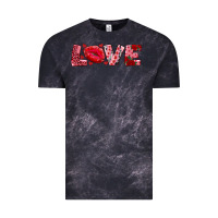 Cloud Black love with kiss Vintage Tee - AdoDesignShop