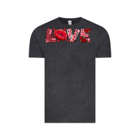 Vintage Black love with kiss Vintage Tee - AdoDesignShop
