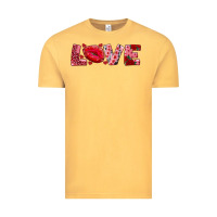 Vintage Mustard love with kiss Vintage Tee - AdoDesignShop