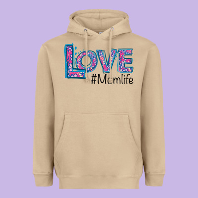 Love Mom Life Heavyweight Hoodie Designed By Bettercallsaul