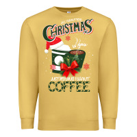 Antique Gold All I Want For Christmas Is You Just Kidding I Want Coffee Premium Sweatshirt - Bettercallsaul