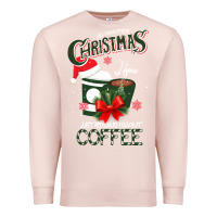 Pale Pink All I Want For Christmas Is You Just Kidding I Want Coffee Premium Sweatshirt - Bettercallsaul