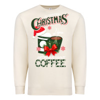 Sandshell All I Want For Christmas Is You Just Kidding I Want Coffee Premium Sweatshirt - Bettercallsaul