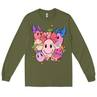 Army Green soft pink easter Long Sleeve Tee - MaliasSmallBusiness