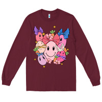 Burgundy soft pink easter Long Sleeve Tee - MaliasSmallBusiness