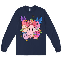 Navy soft pink easter Long Sleeve Tee - MaliasSmallBusiness