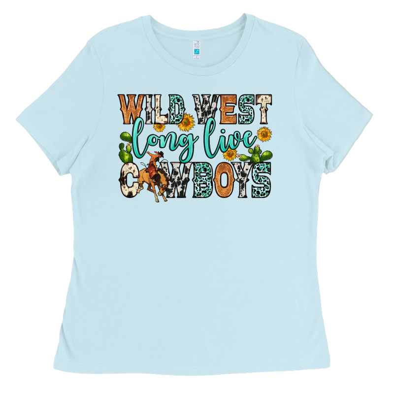 Wild West Long Live Cowboys Ladies Tee by Zillion Design Studio | Teevron