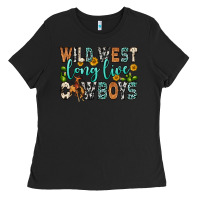 Black wild west long live cowboys Ladies Tee - Zillion Design Studio