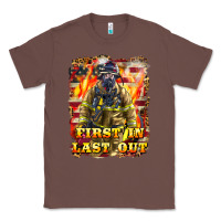 Chestnut First In last Out Firefighter Classic Tee - LillyAllenDesigns