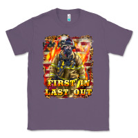 Lavender First In last Out Firefighter Classic Tee - LillyAllenDesigns