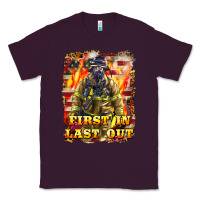 Plum First In last Out Firefighter Classic Tee - LillyAllenDesigns