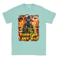 Seafoam First In last Out Firefighter Classic Tee - LillyAllenDesigns