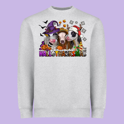 Hallothanksmas Heifers Heavyweight Sweatshirt Designed By Jasminsmagicworld
