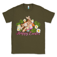 Army Green easter bunny with carrots and daisy Classic Tee - AdoDesignShop