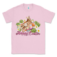 Bubblegum Pink easter bunny with carrots and daisy Classic Tee - AdoDesignShop
