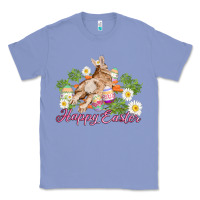 Colony Blue easter bunny with carrots and daisy Classic Tee - AdoDesignShop