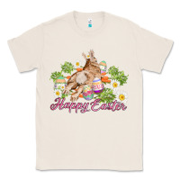 Natural easter bunny with carrots and daisy Classic Tee - AdoDesignShop