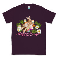 Plum easter bunny with carrots and daisy Classic Tee - AdoDesignShop