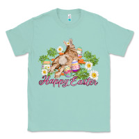 Seafoam easter bunny with carrots and daisy Classic Tee - AdoDesignShop