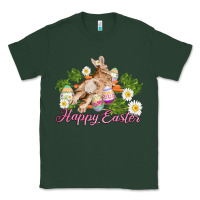 Sports Green easter bunny with carrots and daisy Classic Tee - AdoDesignShop