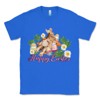 True Royal easter bunny with carrots and daisy Classic Tee - AdoDesignShop