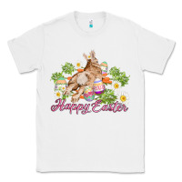 White easter bunny with carrots and daisy Classic Tee - AdoDesignShop