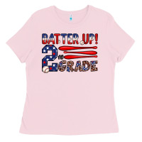 Bubblegum Pink batter up 2nd grade Ladies Tee - JahusDesignShop