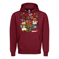 Burgundy oh snap christmas Zipper Hoodie - MaliasSmallBusiness